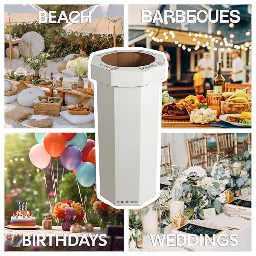 Fleur 25 Gal Trash Can Bin (Limestone Beige)