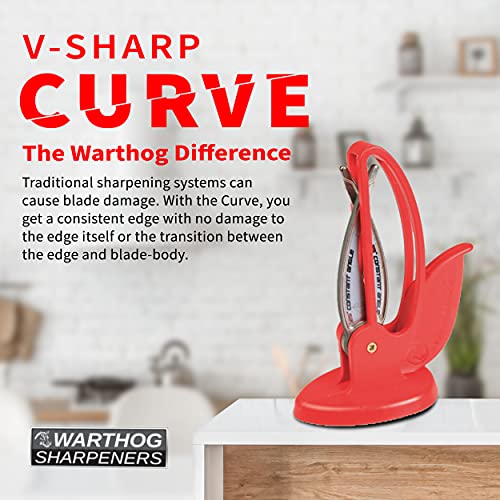 Warthog V Sharp Curve Knife Sharpener (Red)