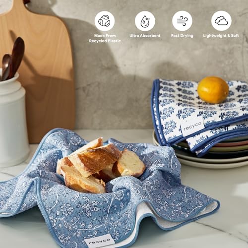 Waffle Kitchen Towel Set of 2 (Porcelain Blue)