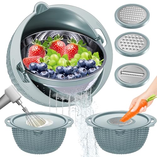 4 1 Colander with Bowl Set (Blue)