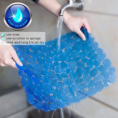 Pebble Sink Mat for Stainless Steel (Blue)