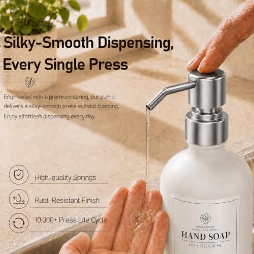 White Glass Soap Dispenser 2 Pack (Off-white)