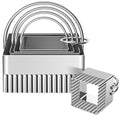5 Pieces Biscuit Cutters with Handle (Square Fluted Edge)