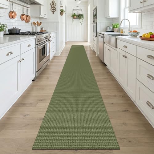 Braided 2x18 Runners Rugs for Hallway (Olive Green/Earthy Green / 2' x 18' (Runner))