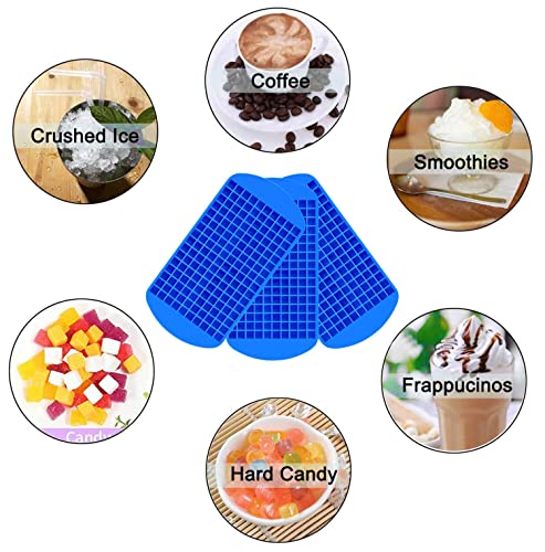 Mini Ice Cube Trays for Freezer 1 Pack (1 Pack Blue)