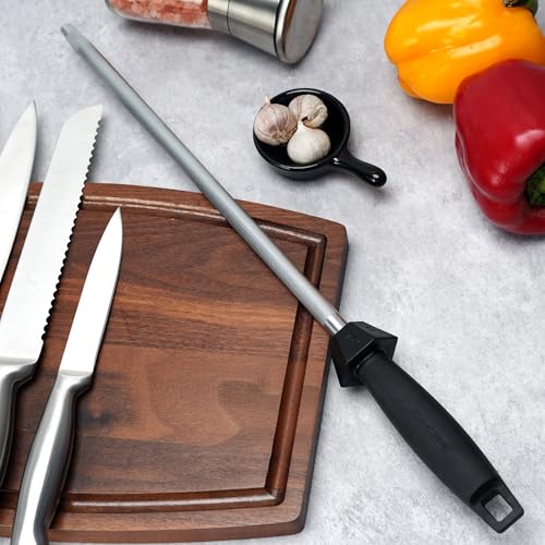 12 Inch Knife Sharpening Rod (G Type-Black / 12 inch)