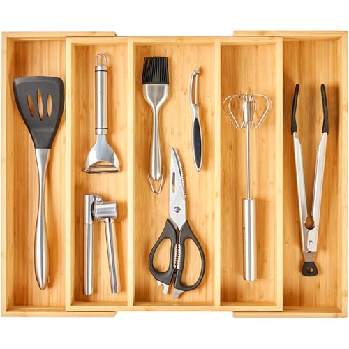 Expandable Kitchen Drawer Organizer (For Utensil (13"~20" x 17"))