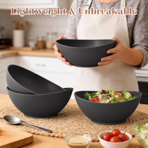 65 OZ Large Salad Bowls (Black / 65 Oz)