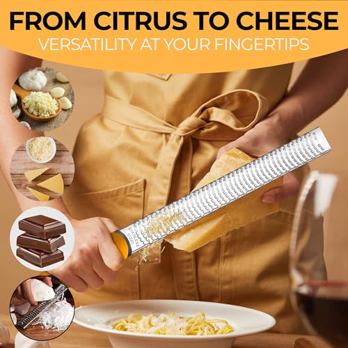 Lemon Zester & Cheese Grater (Apricot Orange)