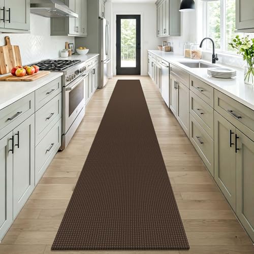 Braided 2x16 Runners Rugs for Hallway (Brown/Dark Brown / 2' x 16' (Runner))