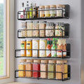4 Pack Magnetic Spice Rack for Refrigerator (4 Pack - Standard / Matt Black)