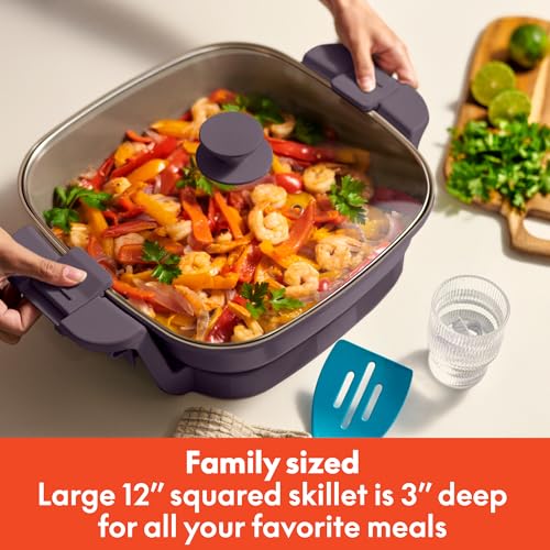 Fits Anywhere SAUTE Make & Take Skillet (12" x 12" / Plum)