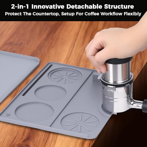 Detachable Silicone Coffee Mat for Ninja luxe Cafe ES601 (Gray)