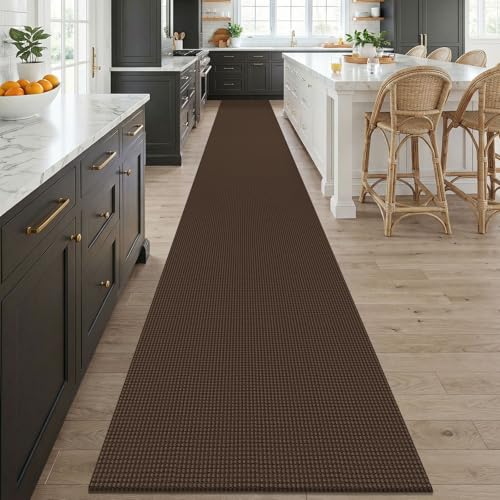 Braided 2.5'x20' Runners Rugs for Hallway (Brown/Dark Brown / 2'8" x 20' (Runner))