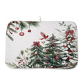 Christmas Dish Drying Mat 18 x 24 inch Winter Christmas Tree Pine Trees Decorative Drying Mats Microfiber Absorbent Xmas Decor Dish Washable Draining Mat for Kitchen Counter (18" x 24" / Christmas2)