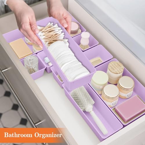 25 PCS Plastic Drawer Organizer (Purple)