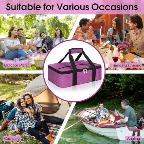 Insulated Casserole Carrier (16x10x4 in / Rose Purple)