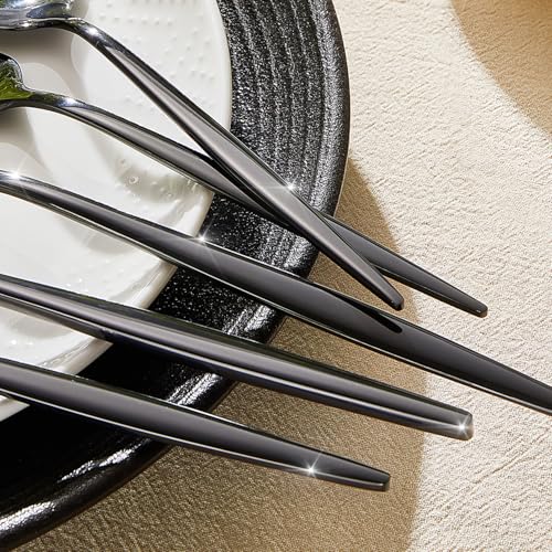 18 10 Silverware Set for 8 (Black / 40-Piece)