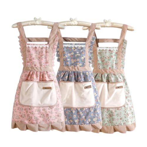 3 Pieces Aprons for Women with Pockets