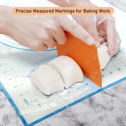 Silicone Pastry Mat with Measurement (Blue / 24"L x 16"W)