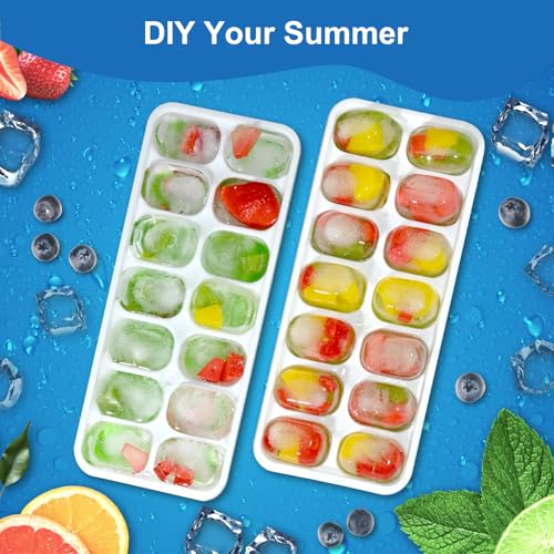 Ice Cube Trays with Lids for Freezer (5 Pack)