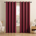 Blackout Curtains for Bedroom 84 inch Long 2 Panels (Burgundy Red / 52"W x 84"L (Pack of 2))