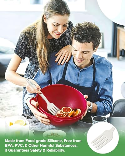 Large Silicone Flexible Cooking Fork (BW)