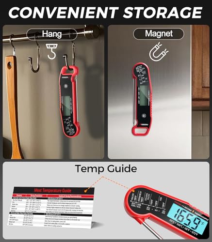 Professional Meat Thermometer Digital (Red)