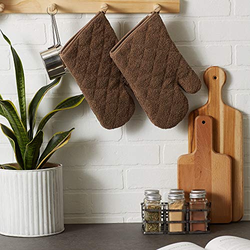 Basic Terry Collection 100% Cotton Quilted (Brown / Oven Mitt)