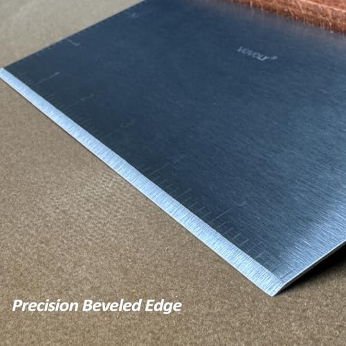 Multipurpose Bench Scraper Kitchen Utensil for Flat Top Griddle (Dough Scraper_Black PP Grip)