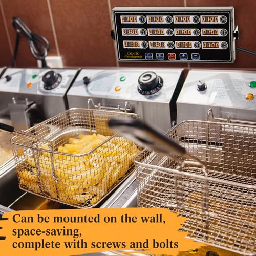 1 Pack Commercial Digital Kitchen Timer for Cooking (12 Channel)