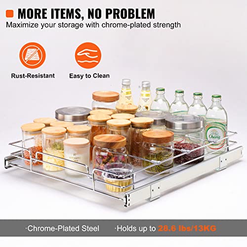 15.5" Wx21 Dx3.5 H Pull Out Cabinet Organizer (15.5"Wx21"D)