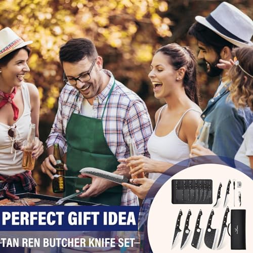 7PCS Butcher Knife Set for Meat Cutting (7 Knives Set)