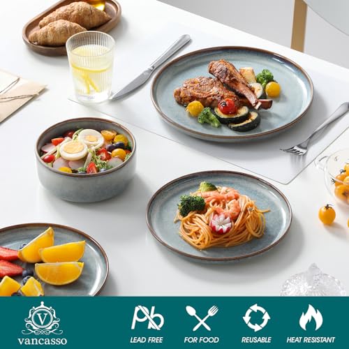 PLAYA Plates and Bowls Sets (Light Blue / 24 Pcs (Service for 8))