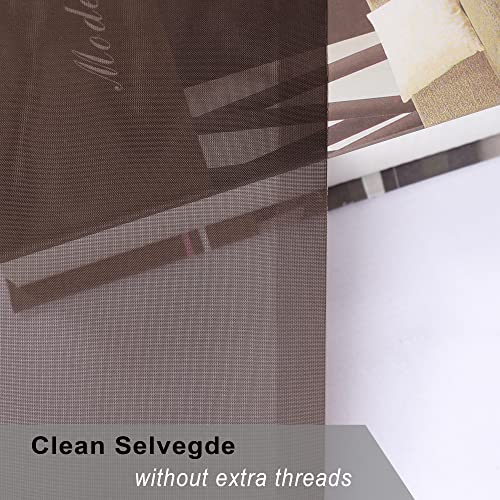 Sheer Chocolate Curtains (Chocolate / 42"W x 84"L (Pack of 2))