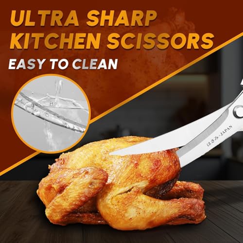 Kitchen Scissors for Food (Jewel Silver)