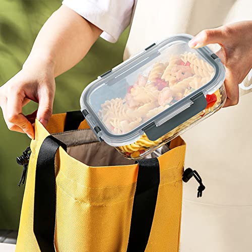 24 Piece Glass Food Storage Containers with Lids (Gray)