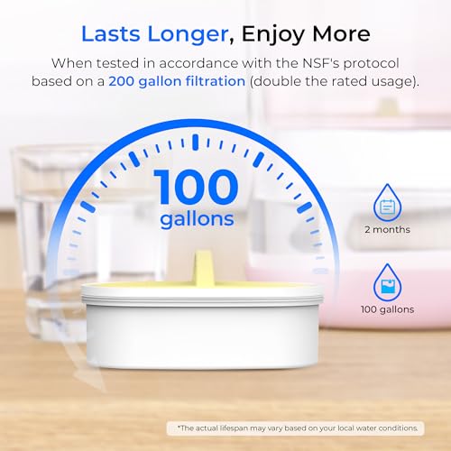 PT 72P Glass Water Filter Pitcher (Pink)
