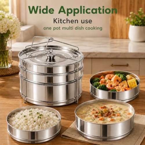 3 Tier Steamer Insert Pans for 6
