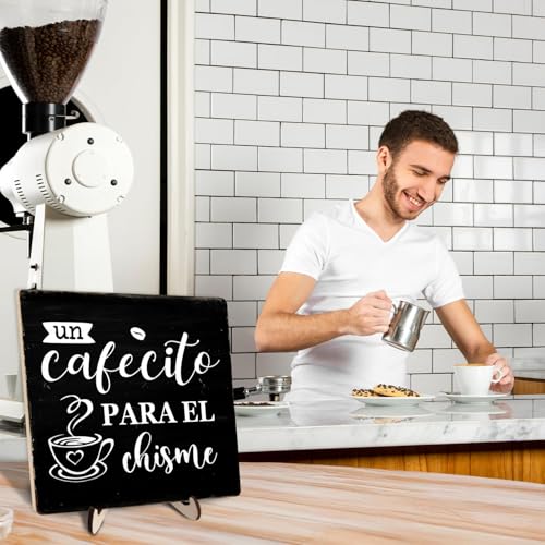 Vintage Coffee Bar Wooden Plaque Desk Sign (Coffee- Black)