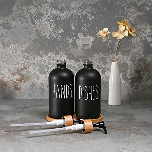 Black Soap Dispenser Set (Hd Black & Tray)