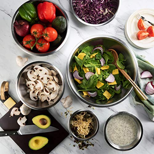 Stainless Steel Mixing Bowls Set (6 Pack / Stainless Steel)