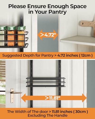 Over the Door Pantry Organizer 5 (Black-5)