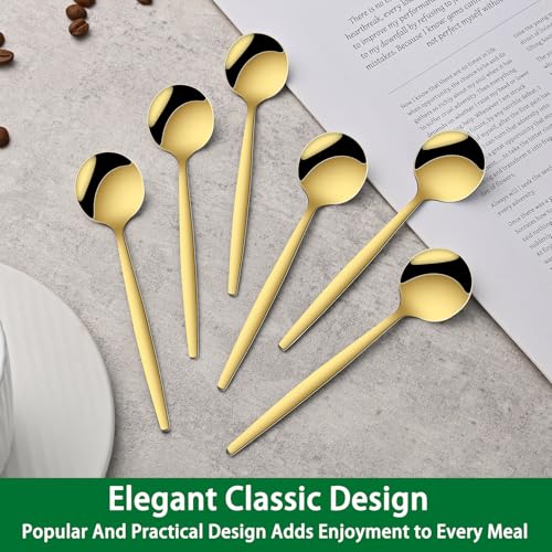 5.1 Inch Coffee & Tea Spoon (Gold / 5.1 Inch)