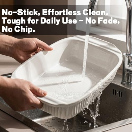 Baking Dish 5.1 Quarts (5.1Qt (White))