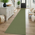 Braided 2x16 Runners Rugs for Hallway (Olive Green/Earthy Green / 2' x 16' (Runner))