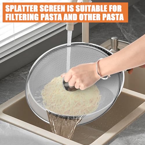 3 Pack Splatter Screens for Frying Pan (10", 11.5", 13")