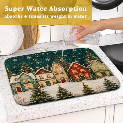 Christmas Dish Drying Mat (18" x 16")