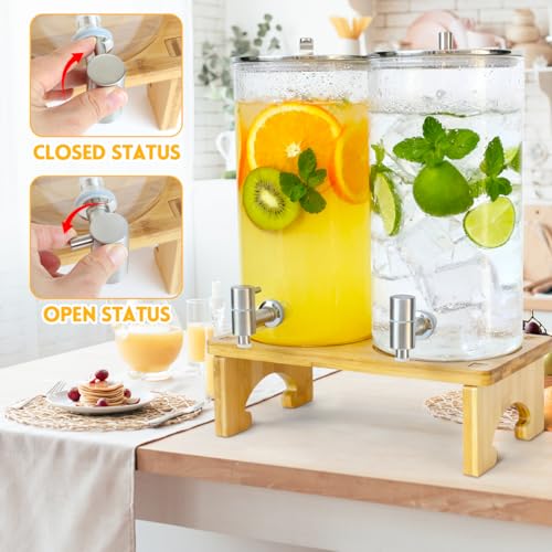 2 Pack 1.5 Gallon Drink dispenser with Stand