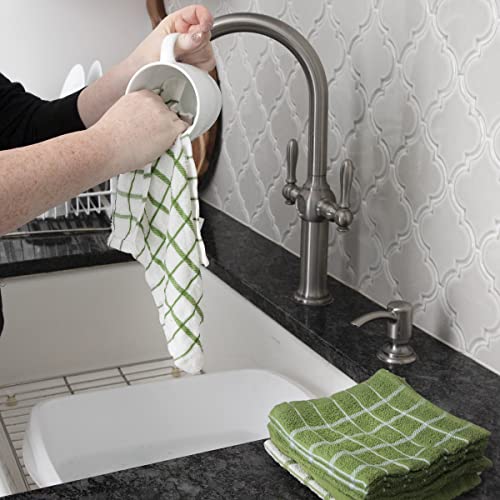 Premium 3 Pack Kitchen Towel & 6 (Cactus Green / 9-Pack Bundle)
